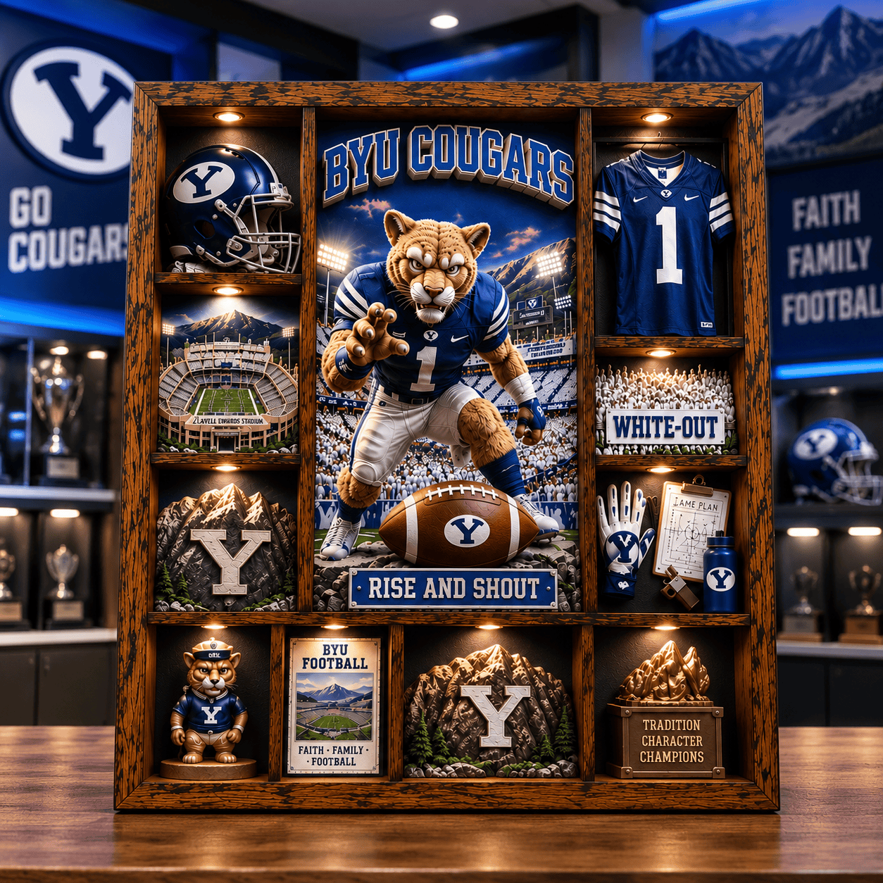 BYU Premium Shadow Box TTMH