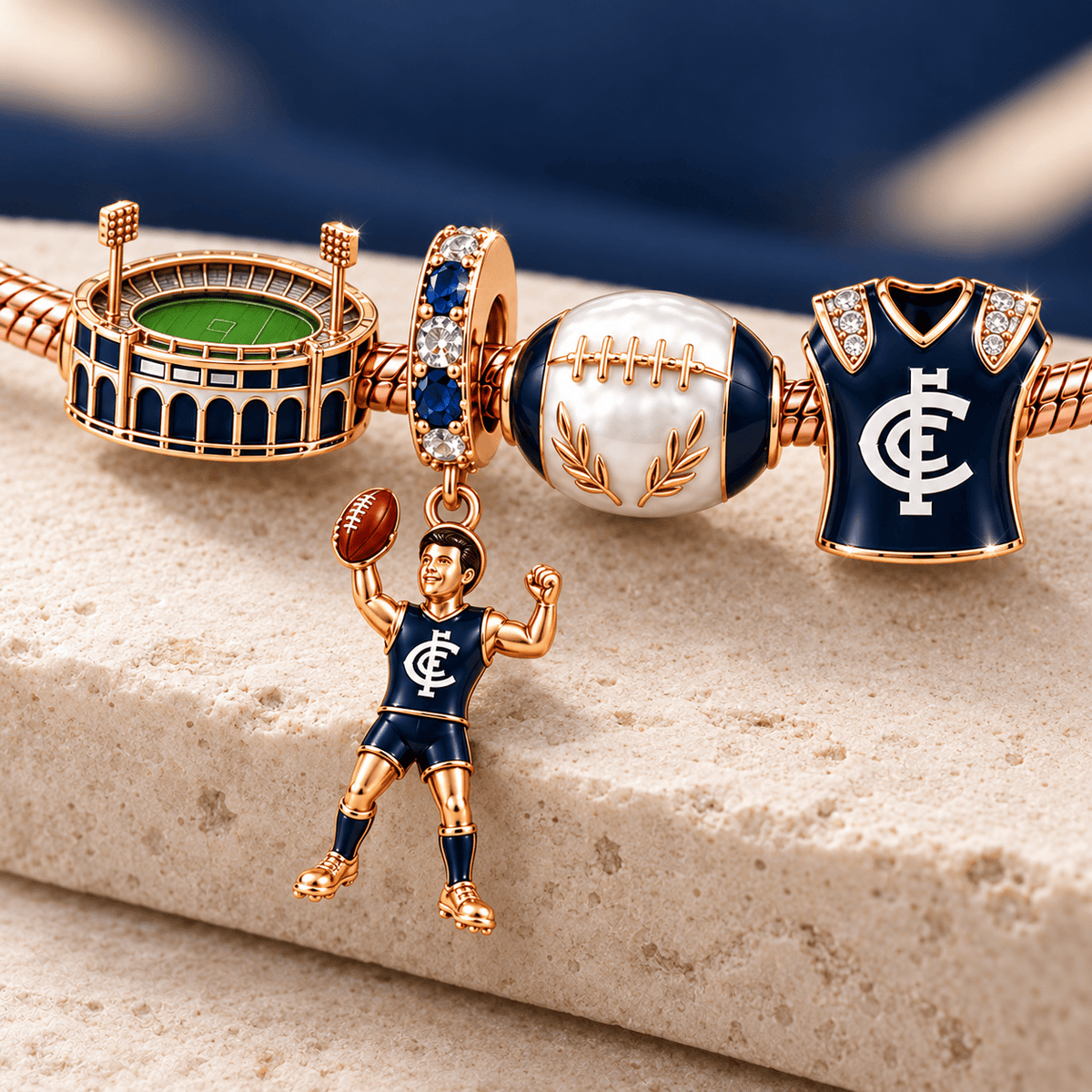 CTFC Rose Gold Charm Bracelet Set TMH