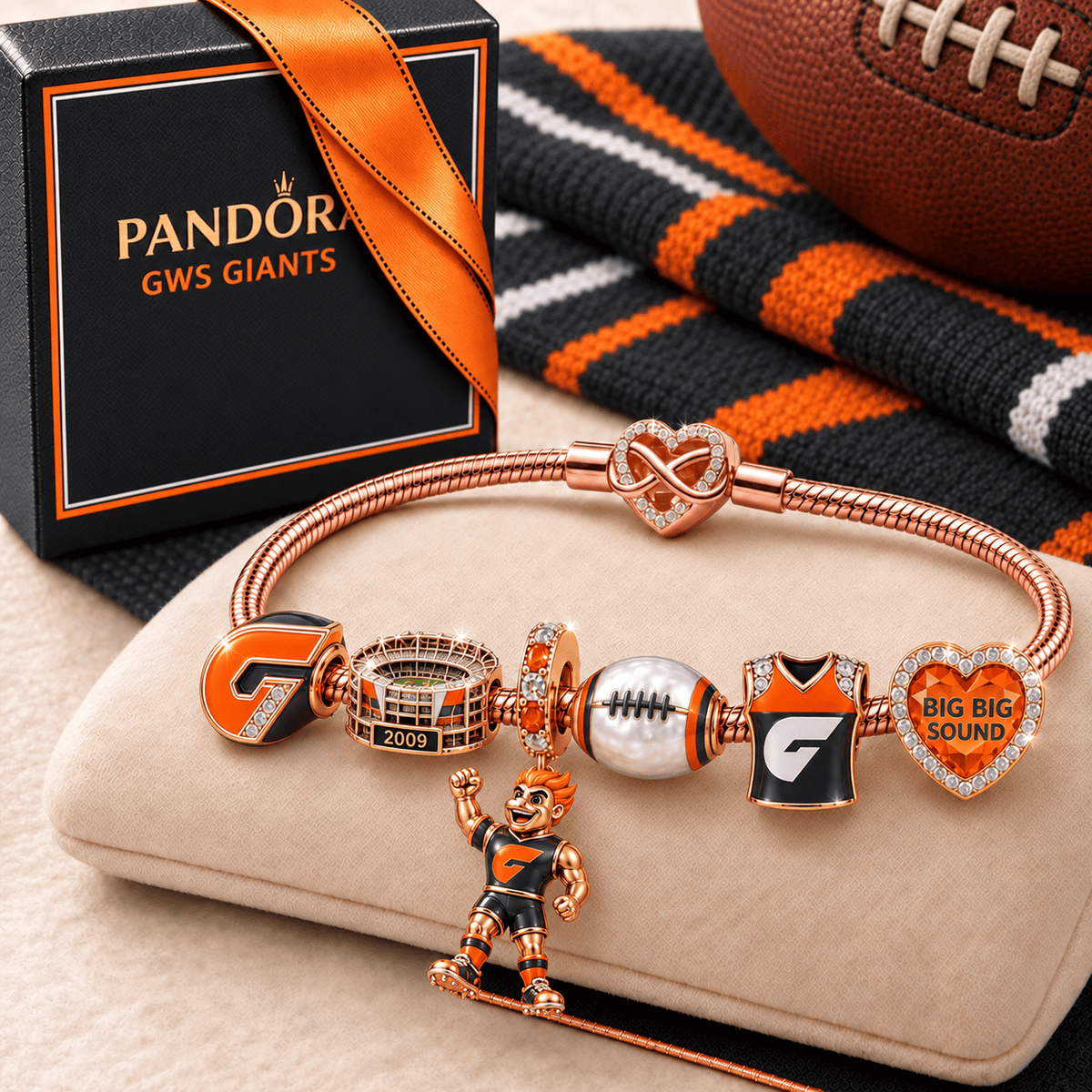 GWS Rose Gold Charm Bracelet Set TMH