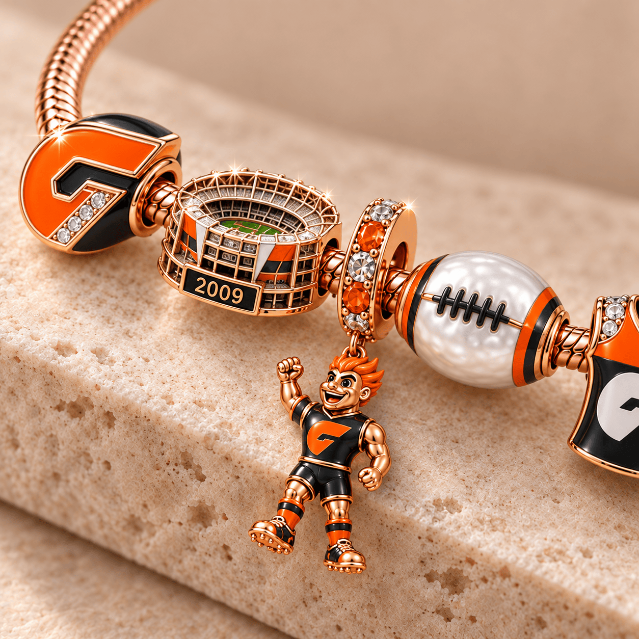 GWS Rose Gold Charm Bracelet Set TMH