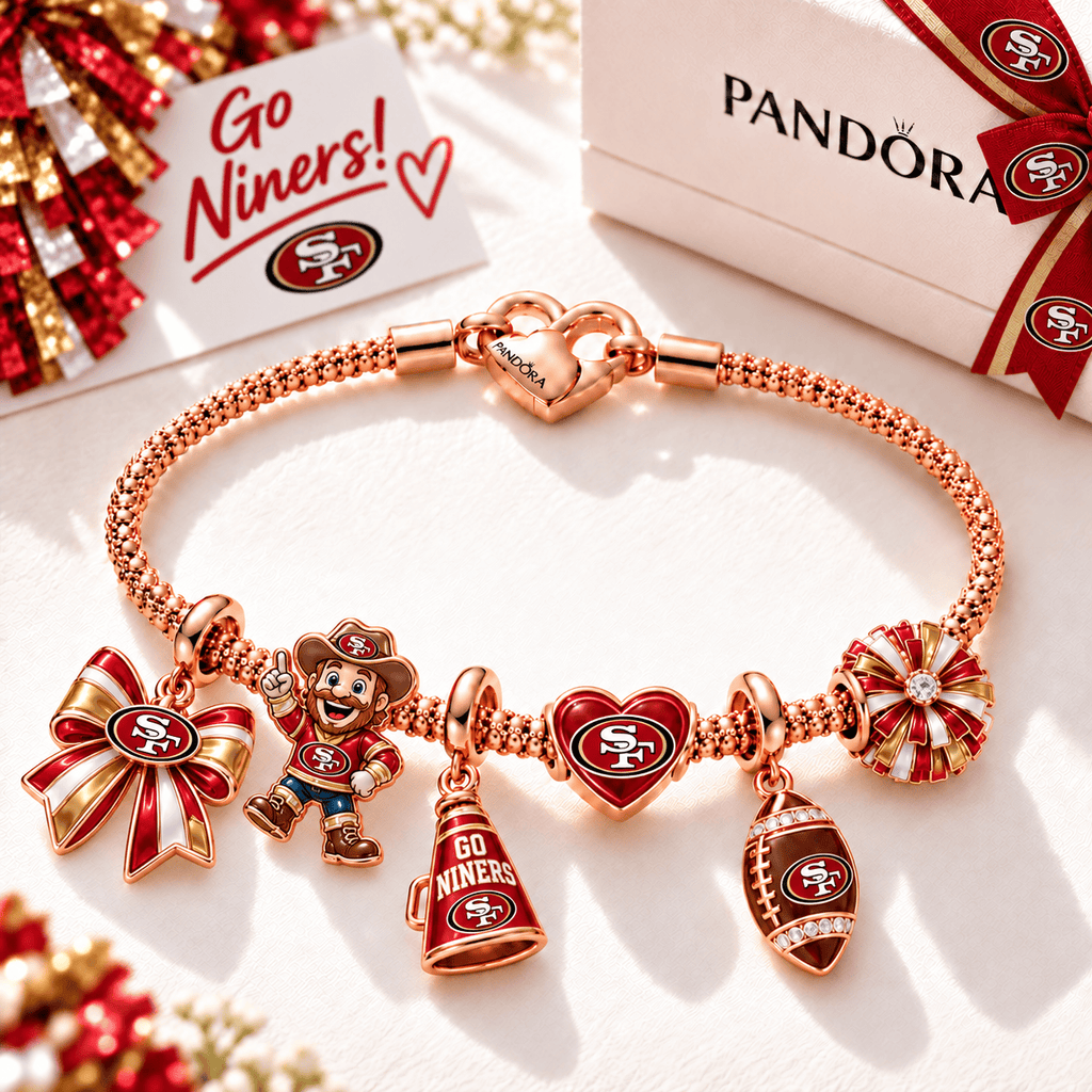 SF49 Rose Gold Charm Bracelet Set TTTT