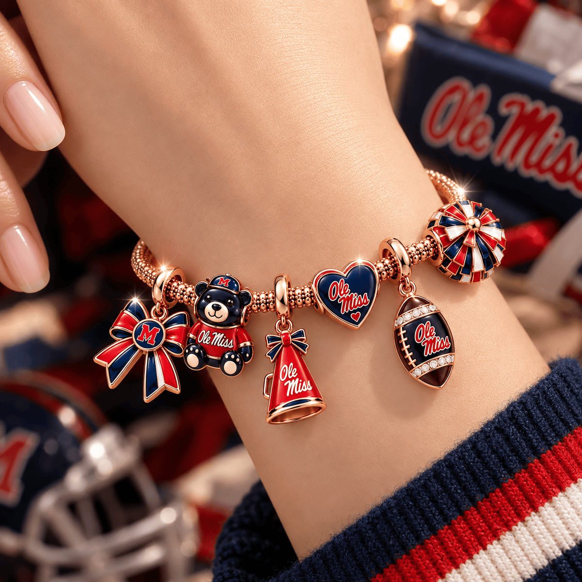 OMR Rose Gold Charm Bracelet Set TTTT