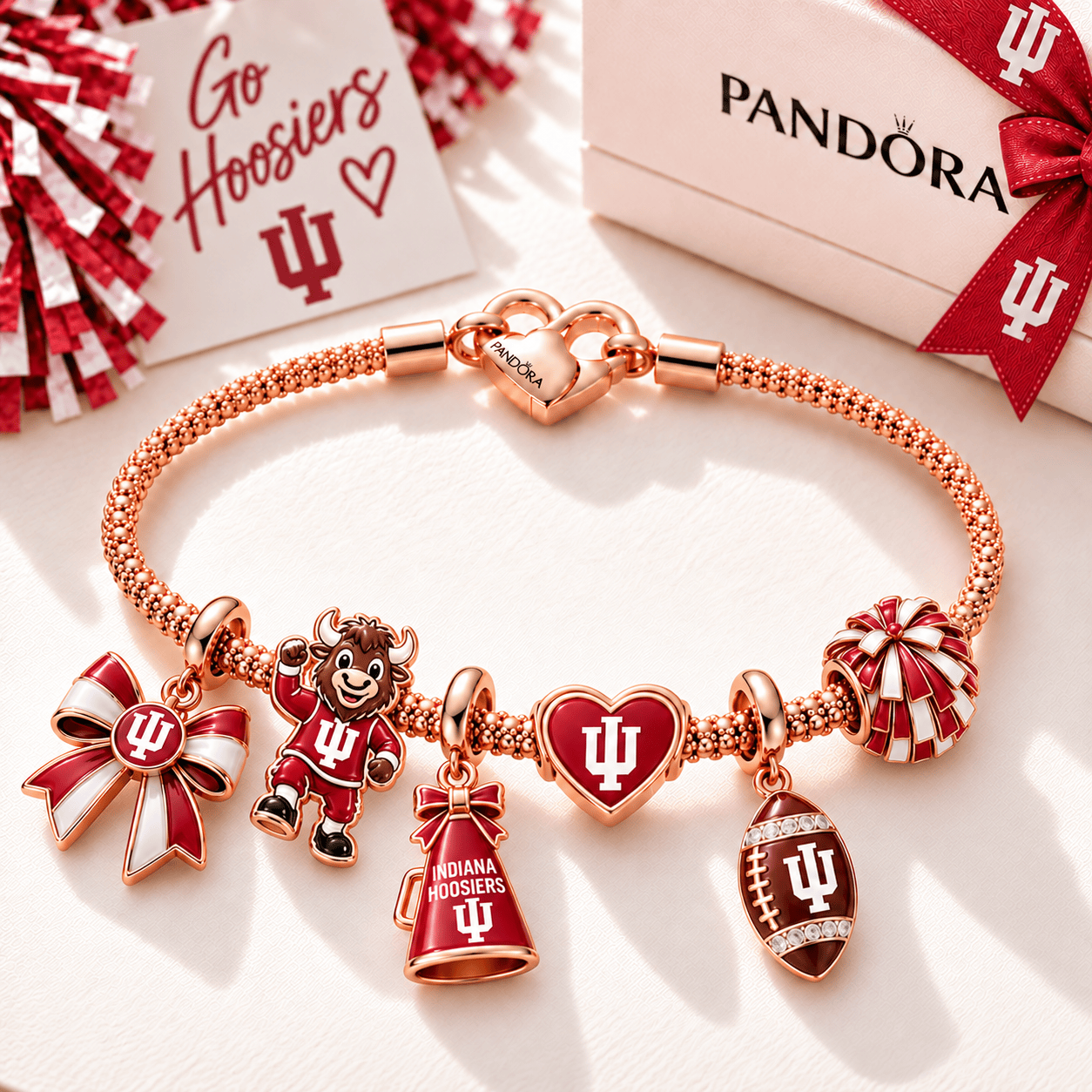 IDH Rose Gold Charm Bracelet Set TTTT