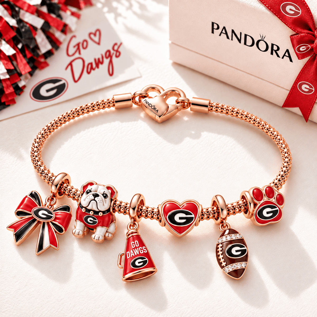 GGBD Rose Gold Charm Bracelet Set TTTT