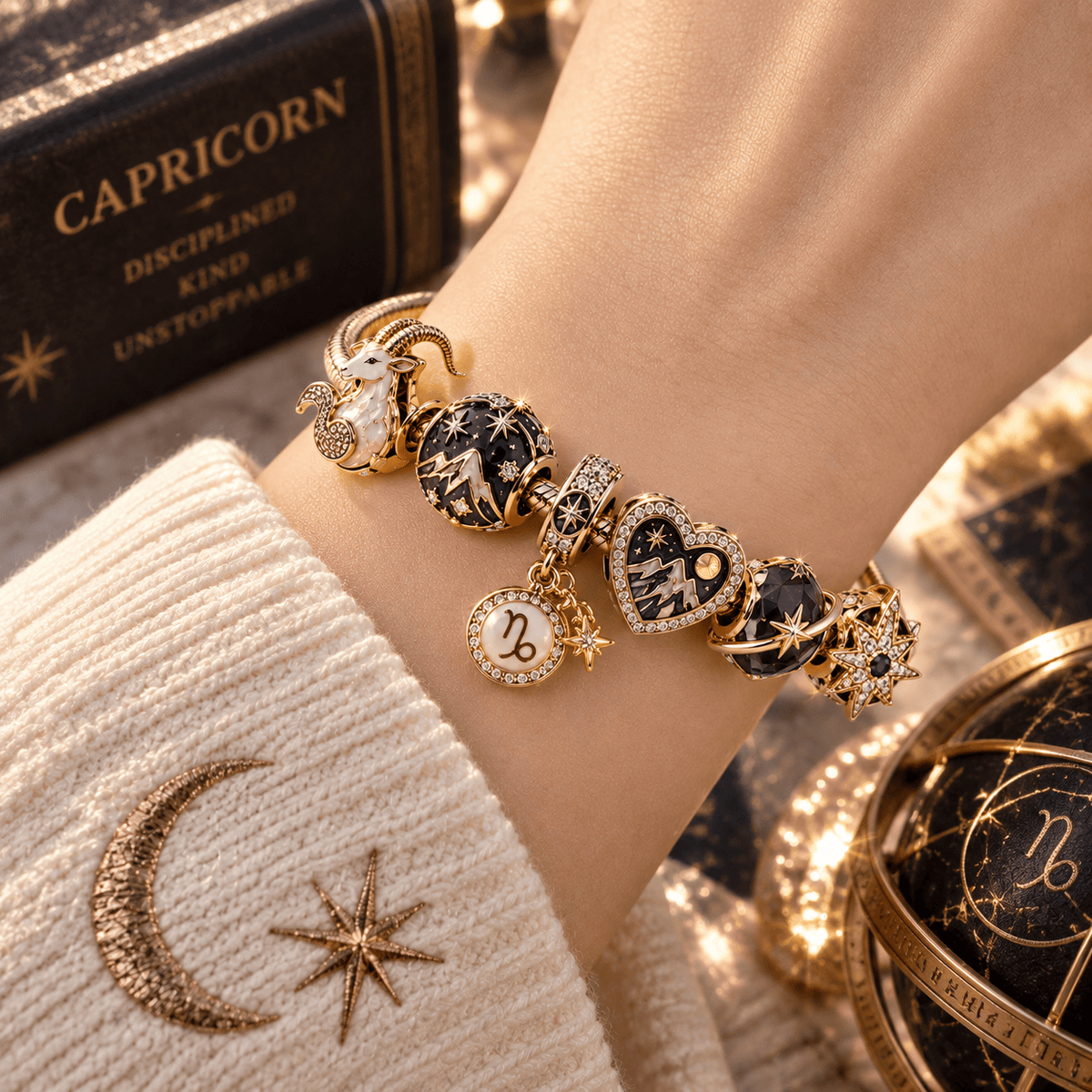 AQR Gold Charm Bracelet Set PTT