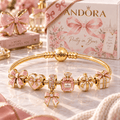 BOW Gold Charm Bracelet Set PTT