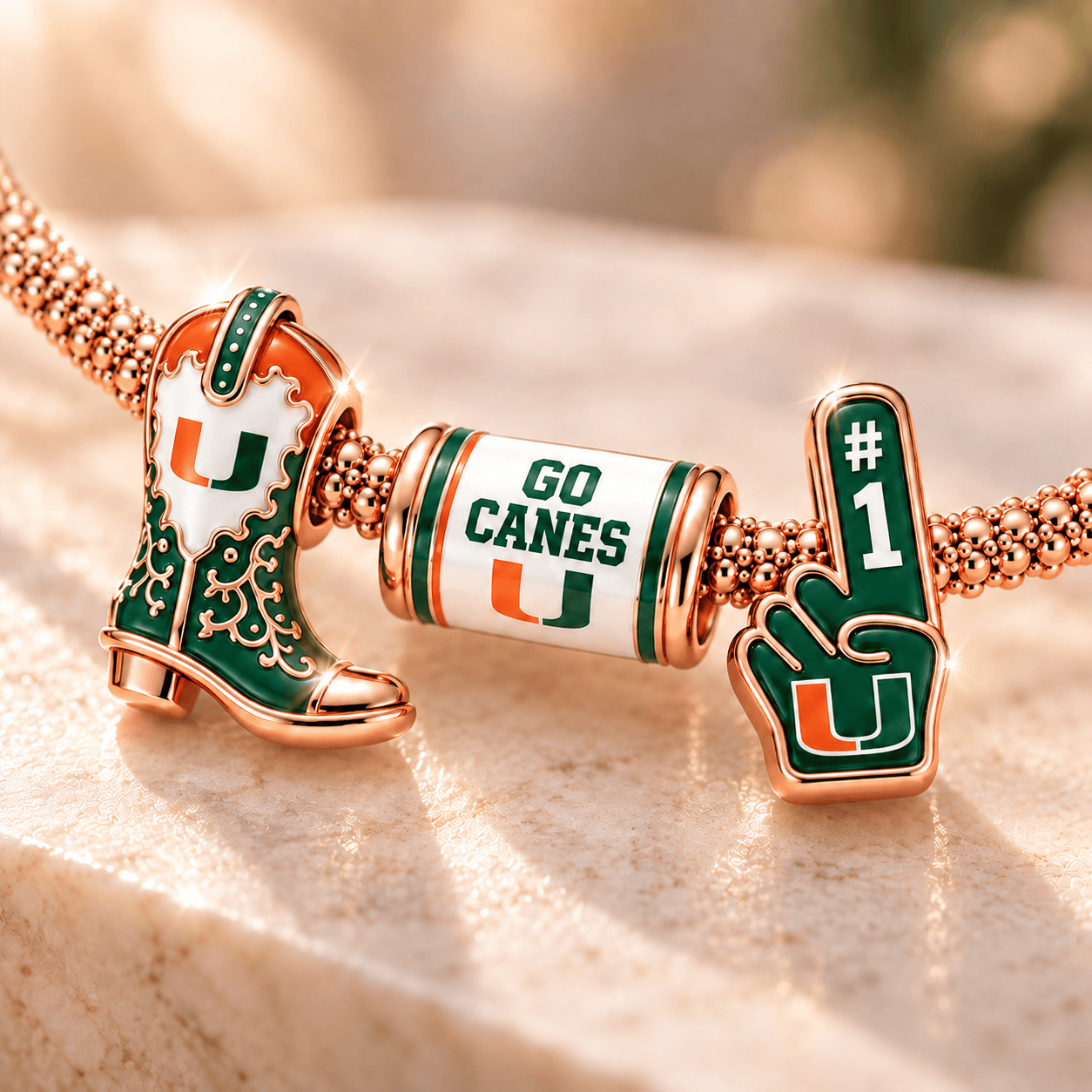 MHC Rose Gold Charm Bracelet Set TTTT