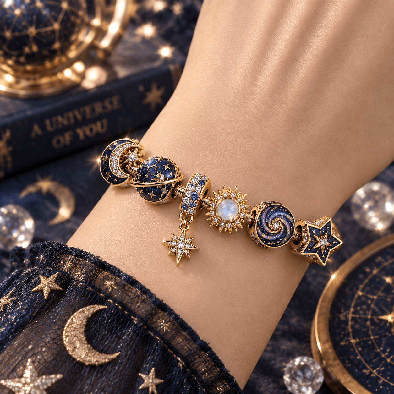 GLX Gold Charm Bracelet Set PTT