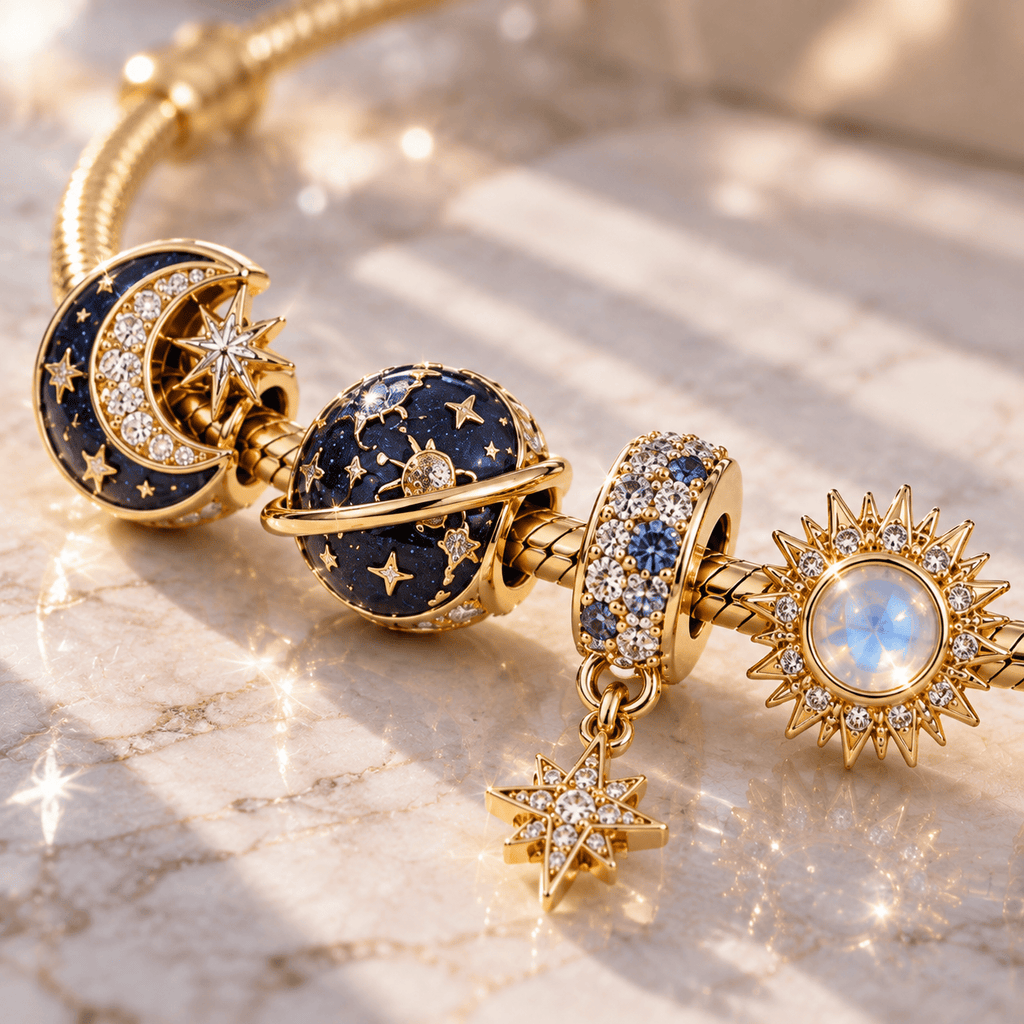 GLX Gold Charm Bracelet Set PTT