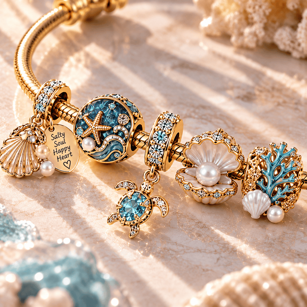 UTS Gold Charm Bracelet Set PTT