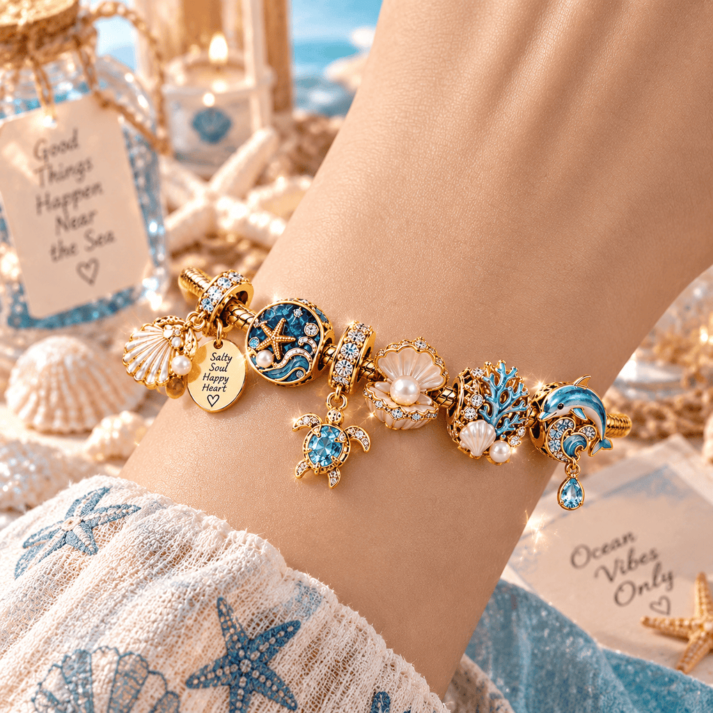 UTS Gold Charm Bracelet Set PTT