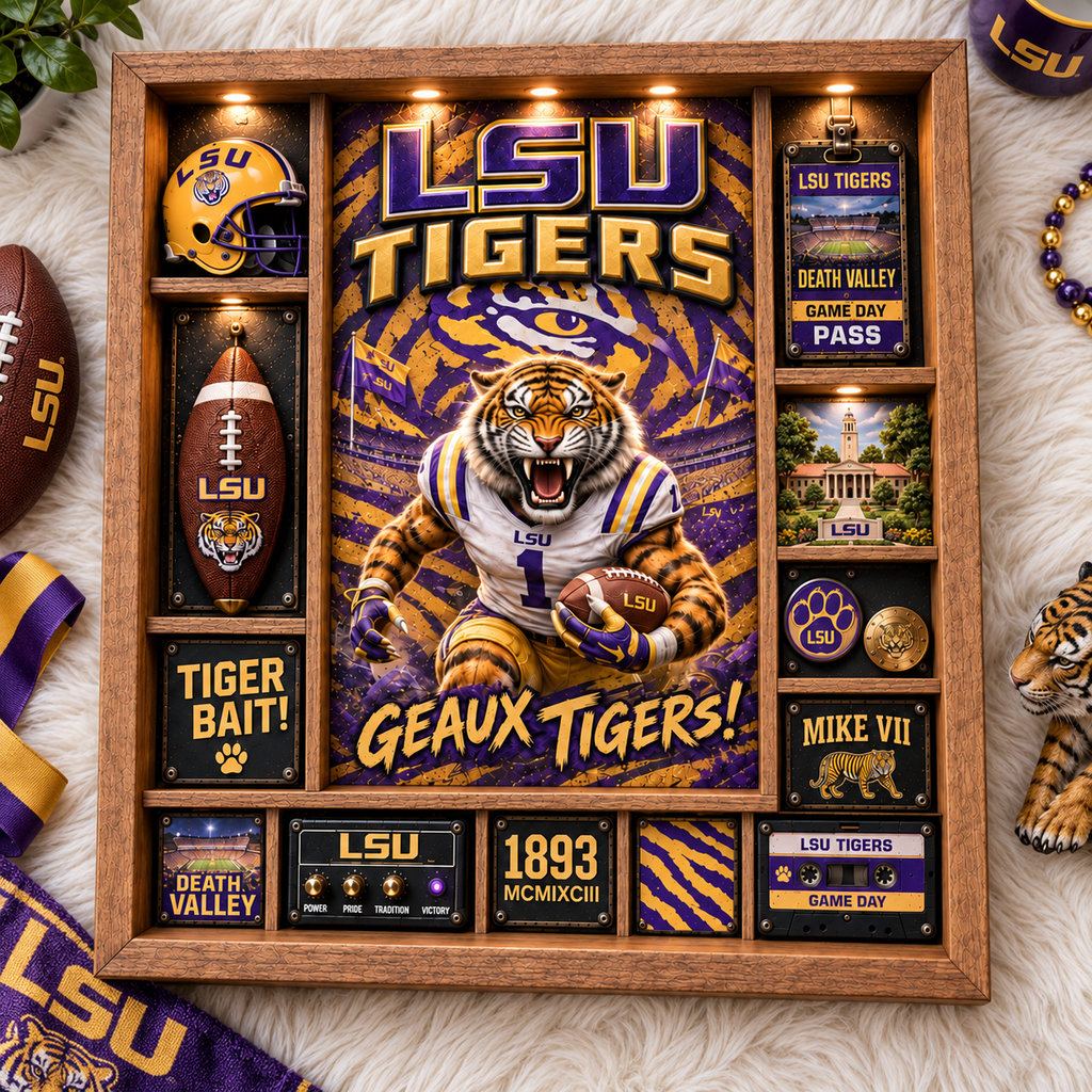 LSU Premium Shadow Box PVNA