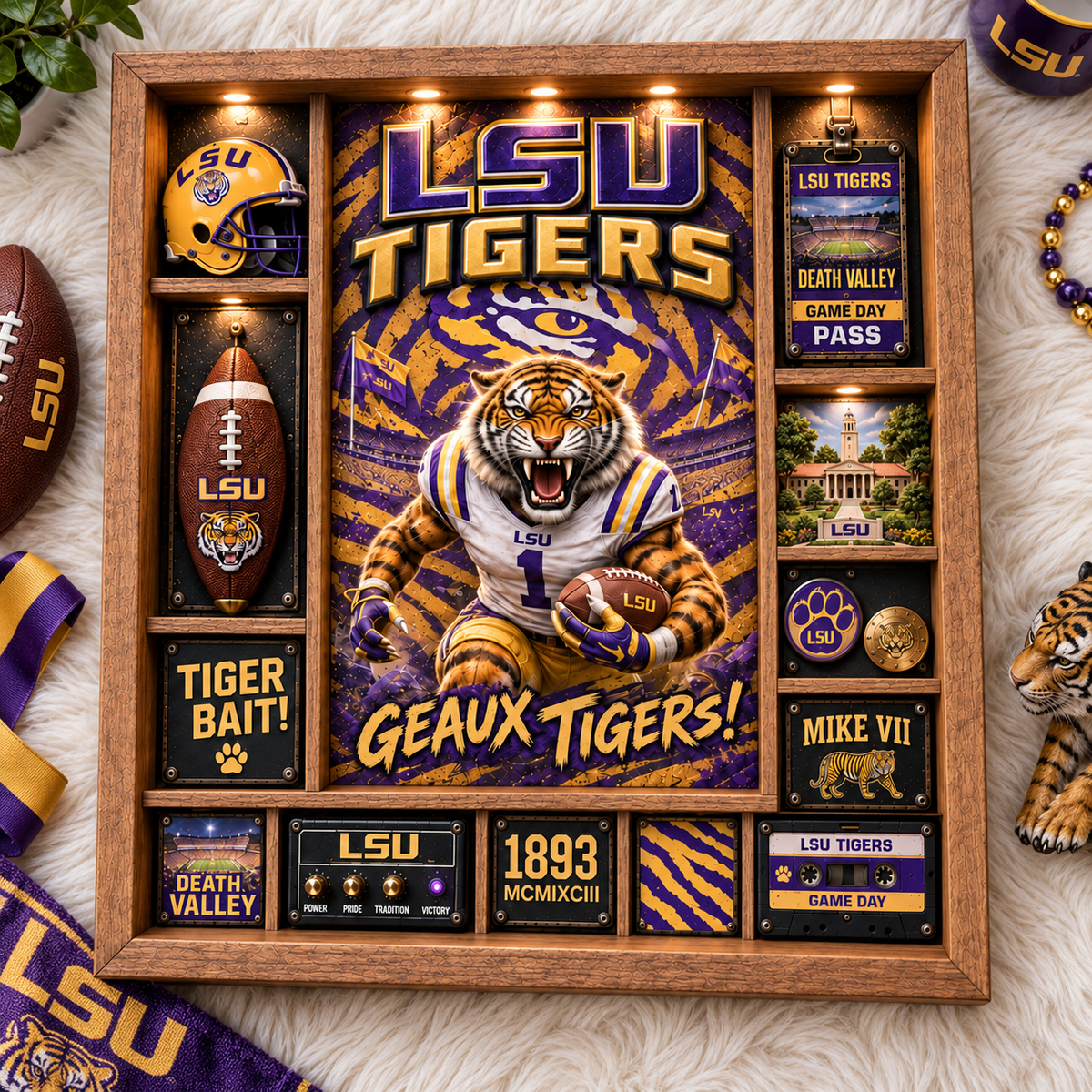 LSU Premium Shadow Box PVNA