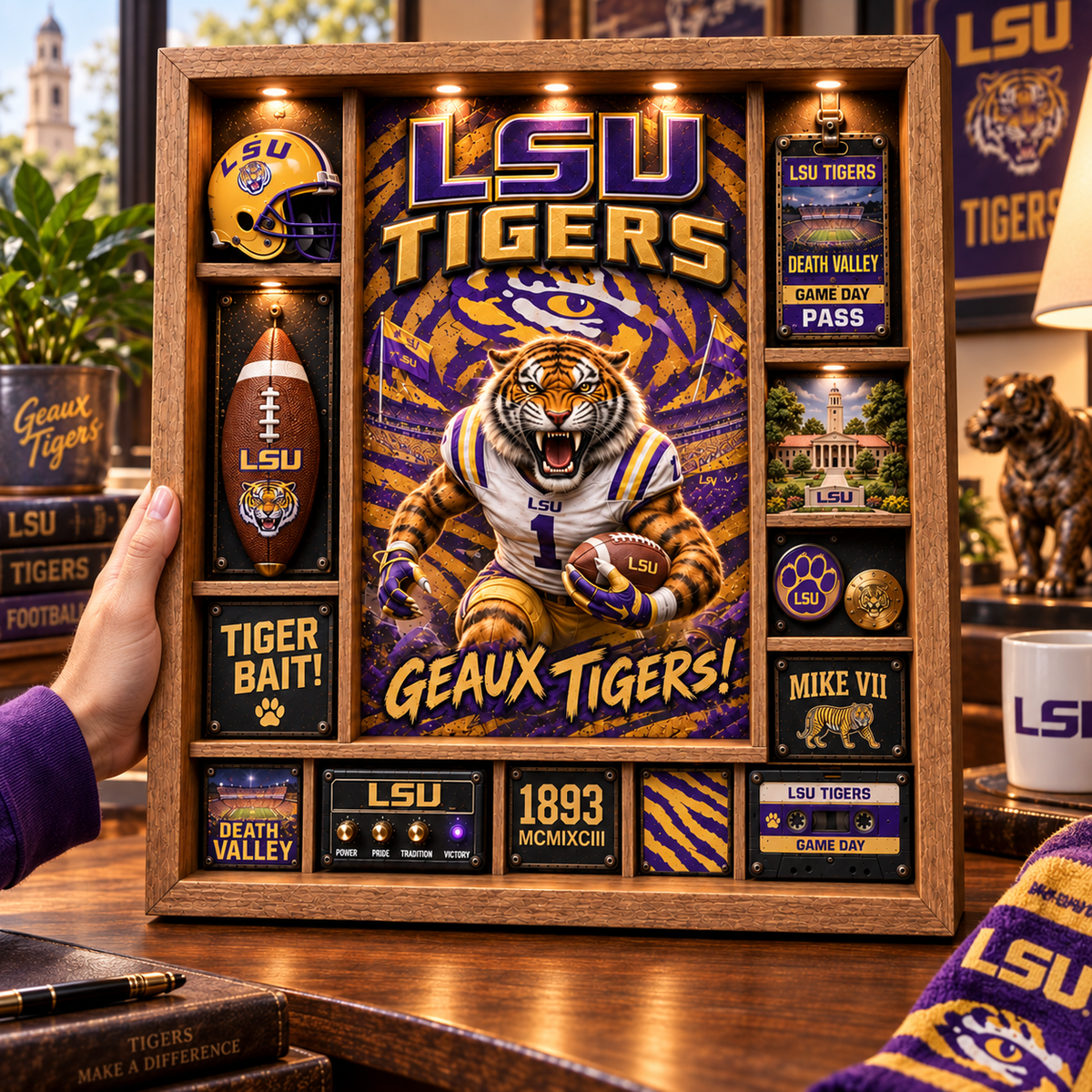 LSU Premium Shadow Box PVNA