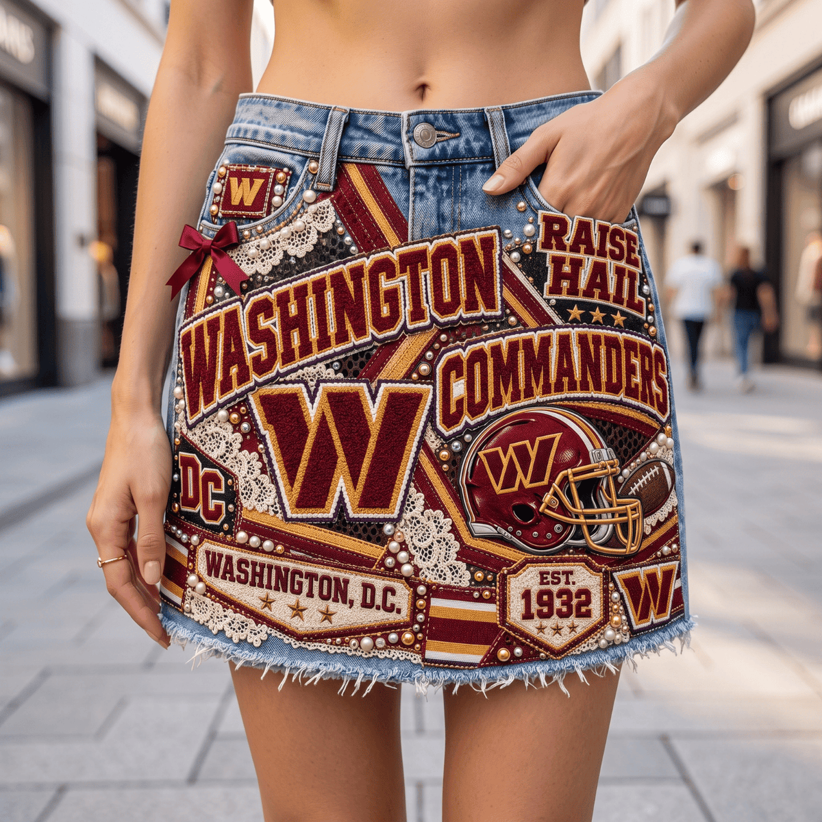 WCD Embellished Denim Skirt NTKO