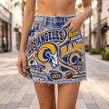 LARS Embellished Denim Skirt NTKO