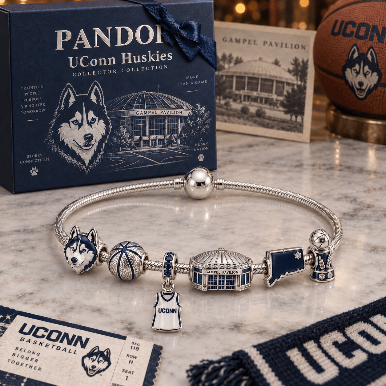 UCHB Silver Charm Bracelet Set PTKL