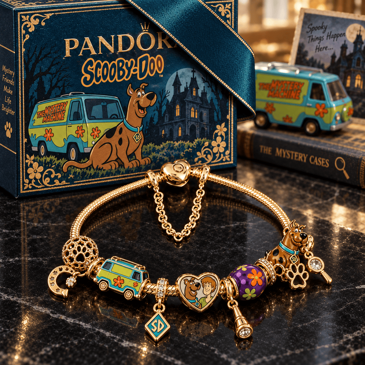 SCBD Gold Charm Bracelet Set PTKL