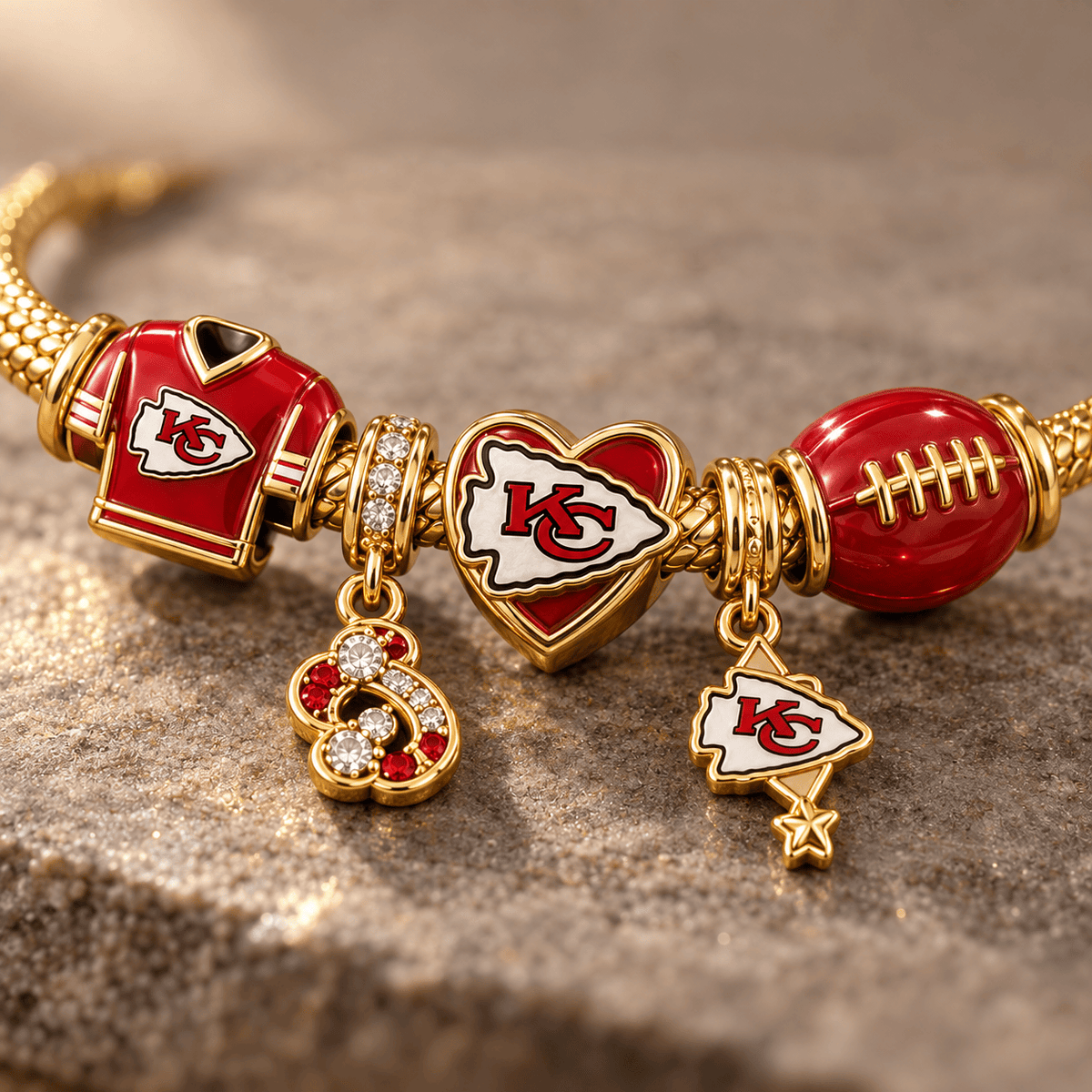 KCC Gold Charm Bracelet Set PTKL
