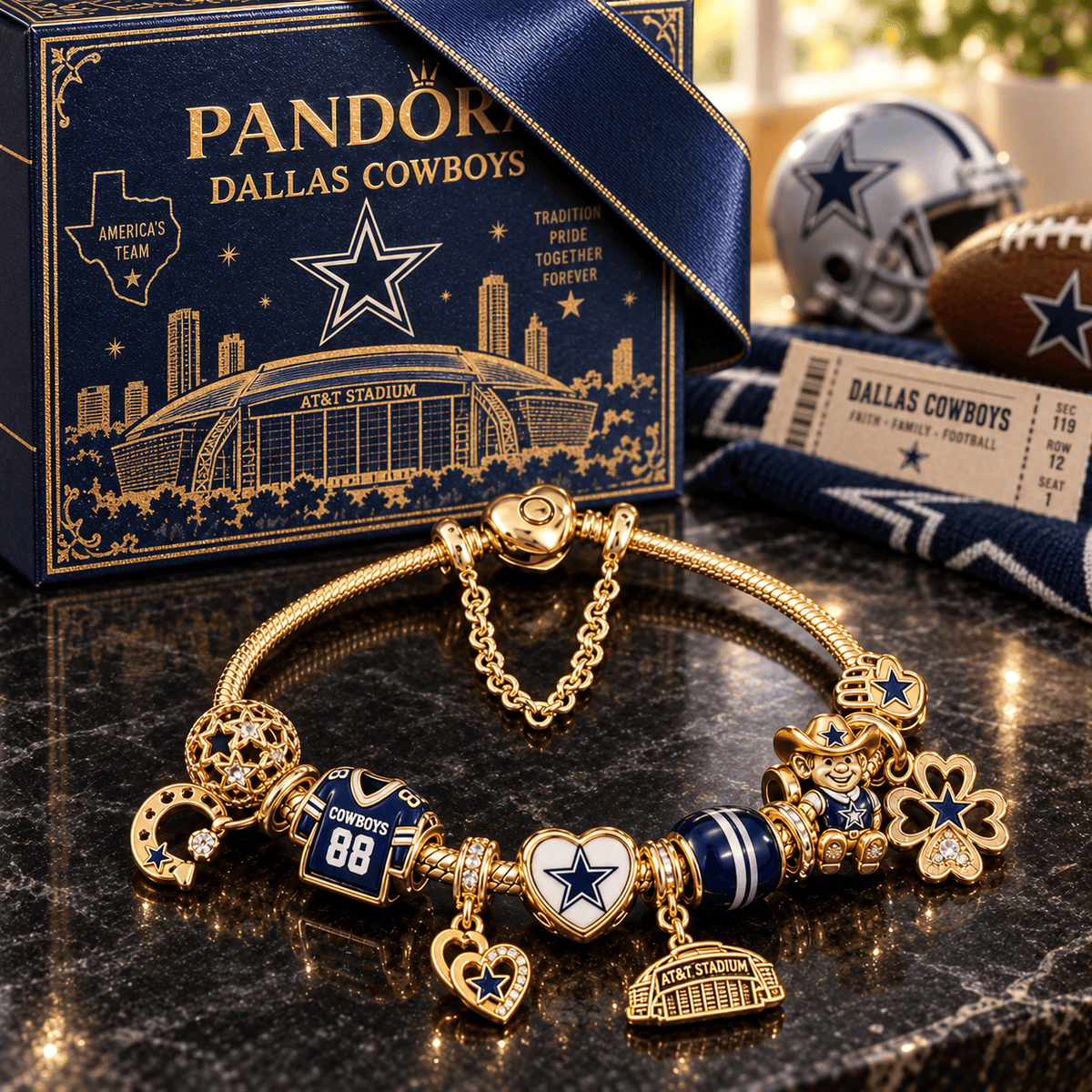 DLCB Gold Charm Bracelet Set PTKL