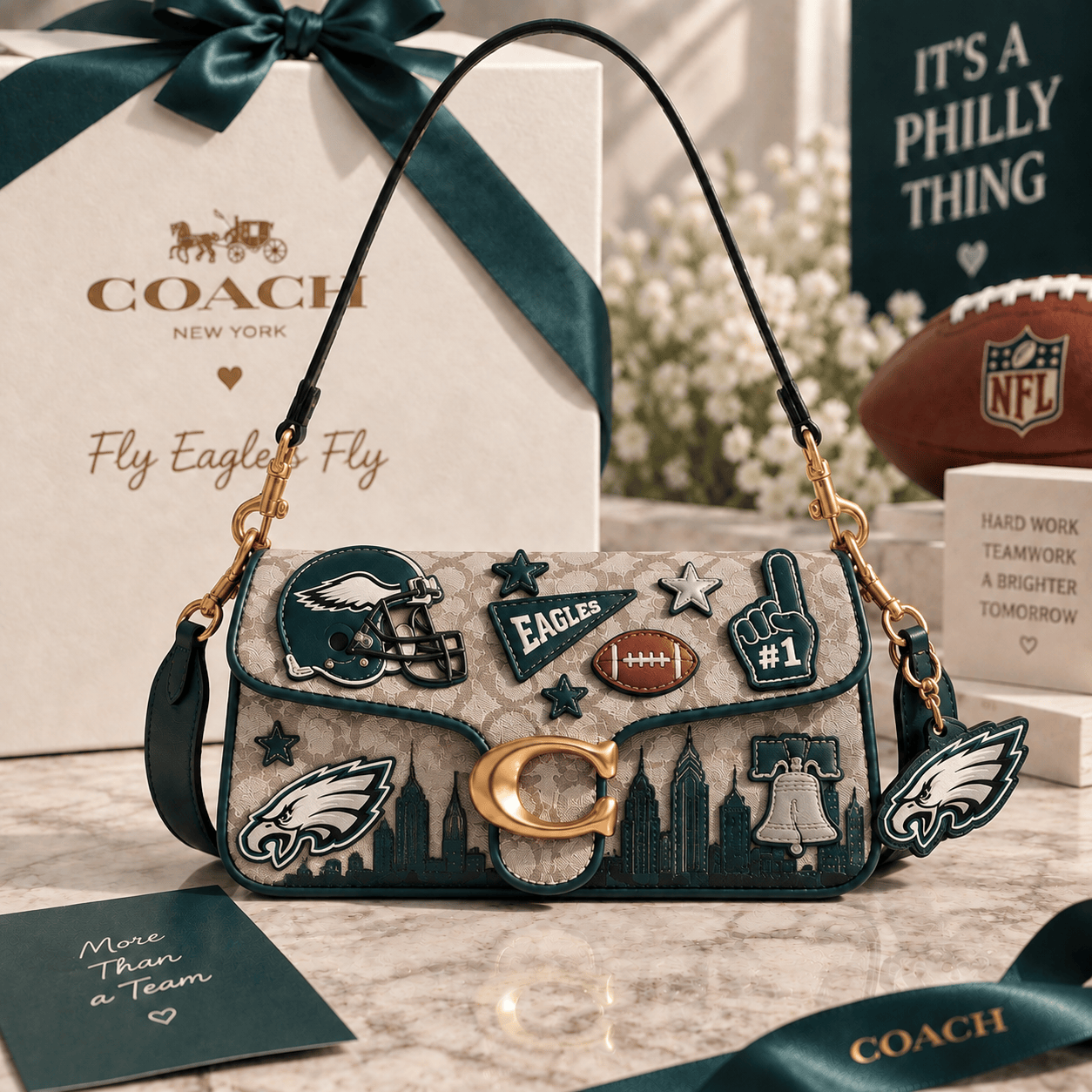 Premium PLDE Coach Shoulder Cross With Charm NPL