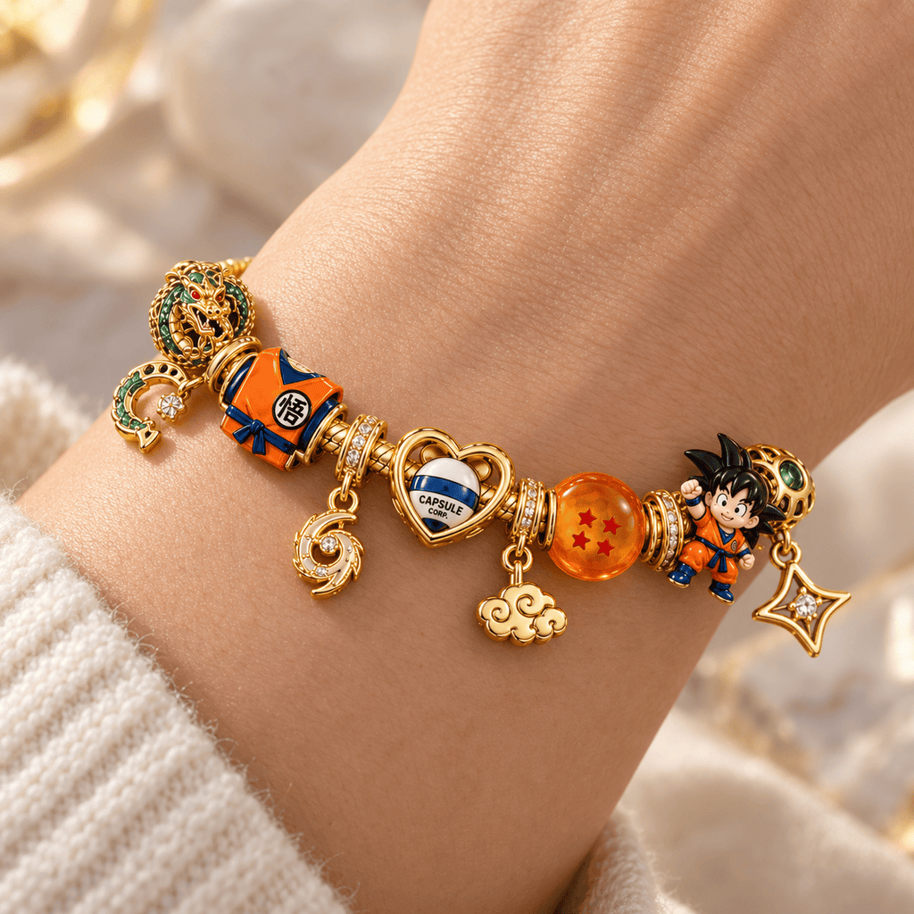 DRGB Gold Charm Bracelet Set PTKL