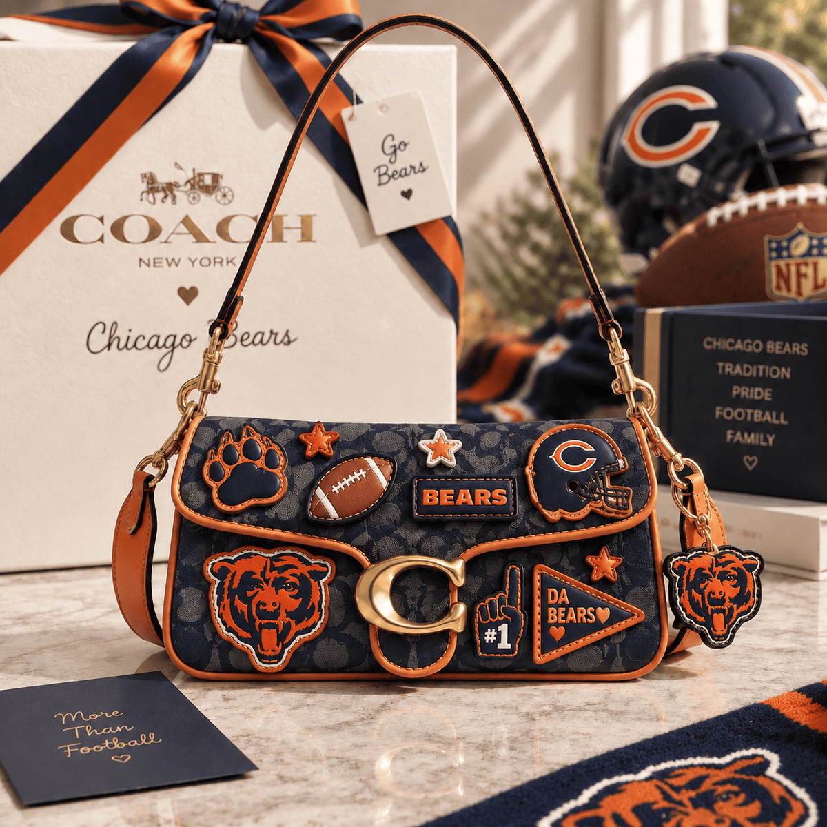 Premium CCB Coach Shoulder Cross With Charm NPL
