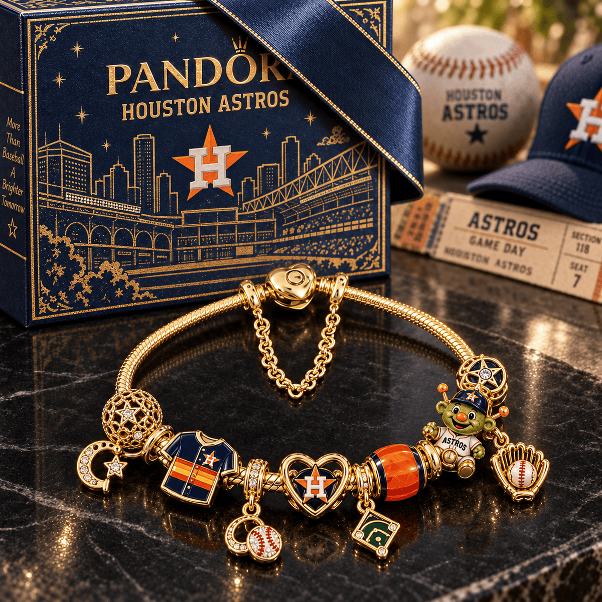 HTA Gold Charm Bracelet Set PTKL