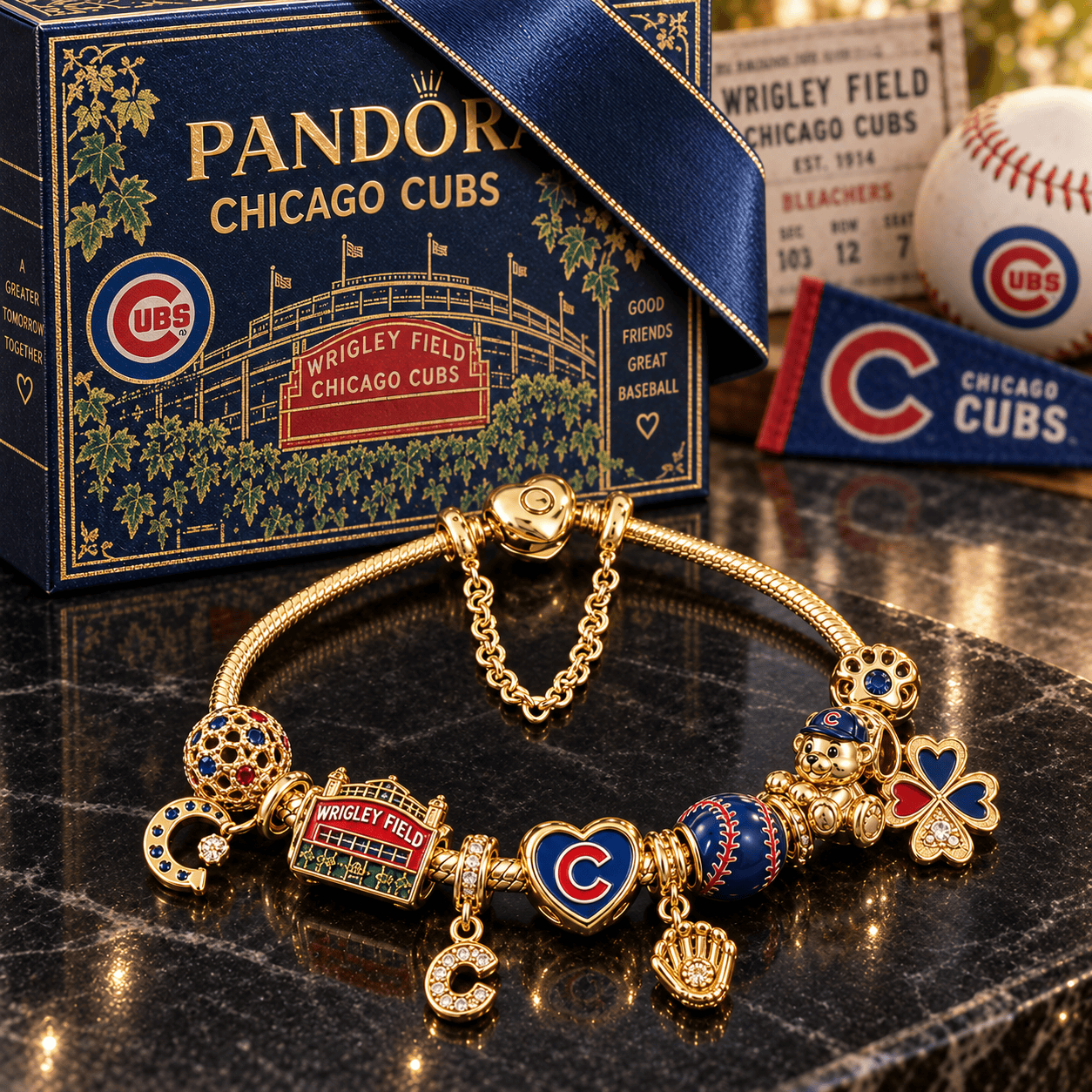 CCC Gold Charm Bracelet Set PTKL