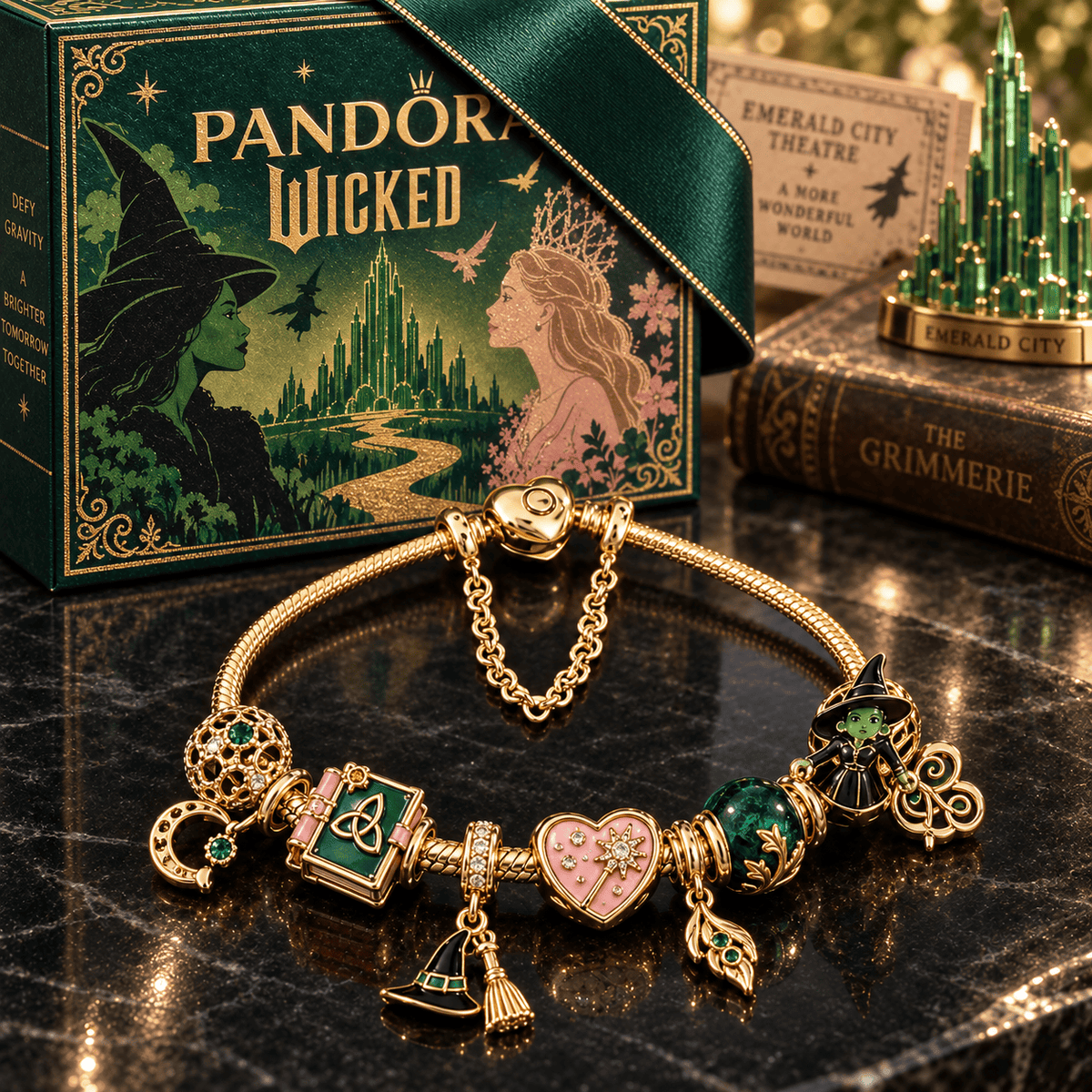 WCKD Gold Charm Bracelet Set PTKL