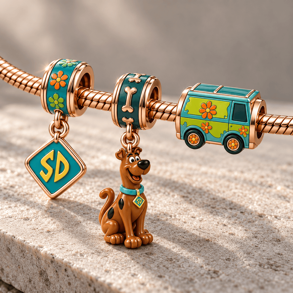 SCBD Rose Gold Charm Bracelet Set HQH