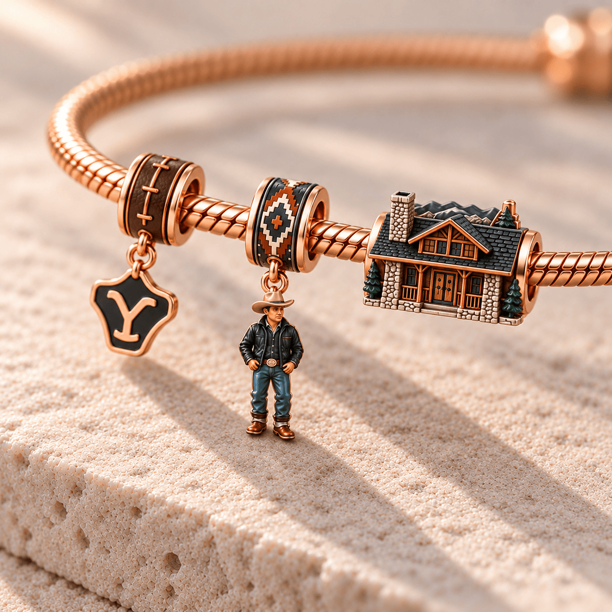 YLST Rose Gold Charm Bracelet Set HQH