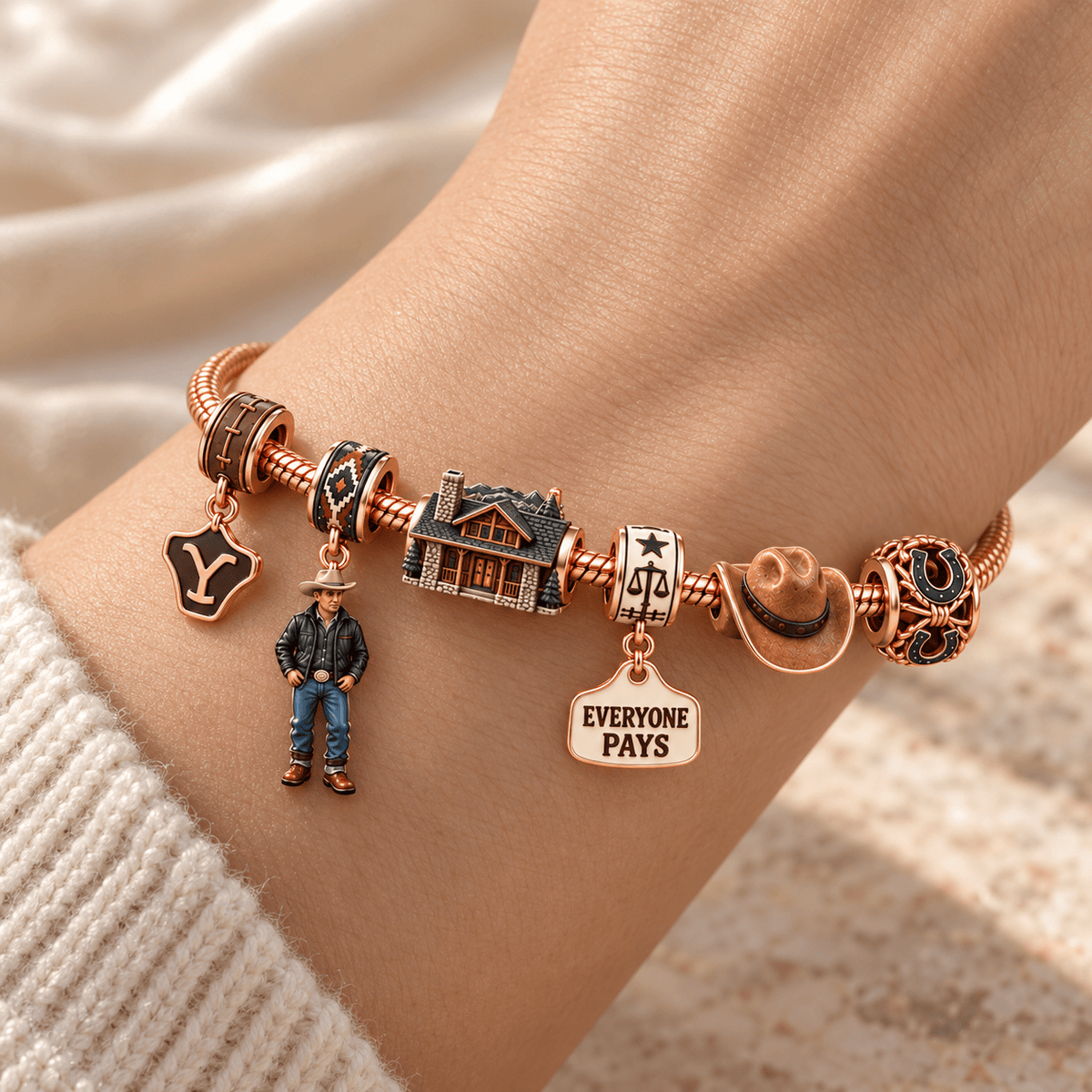 YLST Rose Gold Charm Bracelet Set HQH