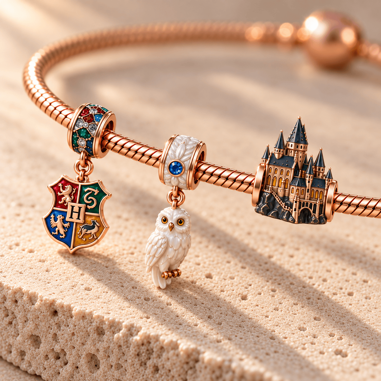 HRP Rose Gold Charm Bracelet Set HQH