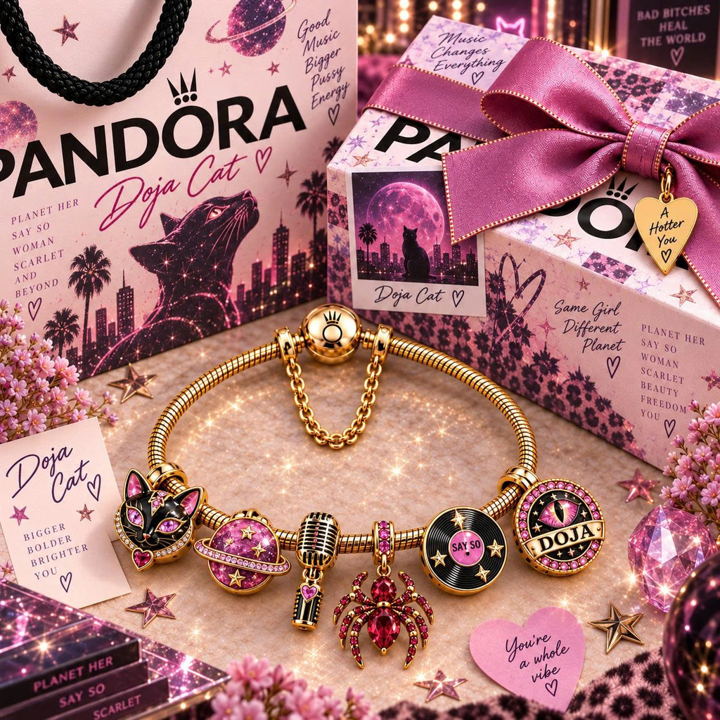 DJC Gold Charm Bracelet Set TTN