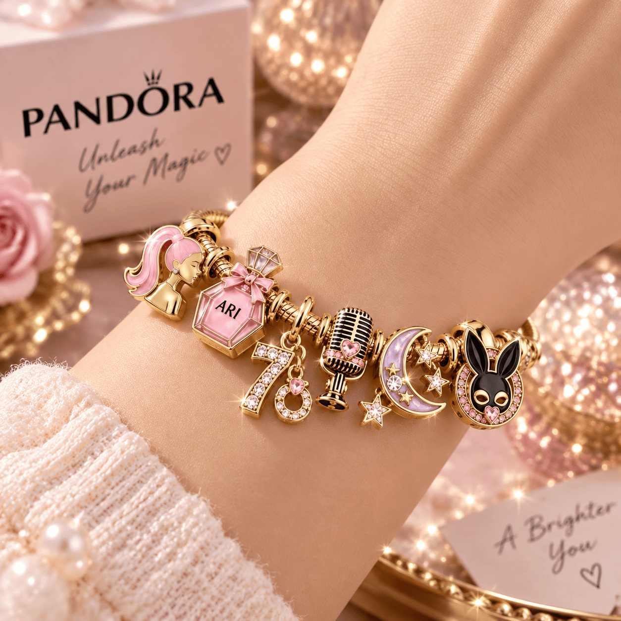 ARG Gold Charm Bracelet Set TTN