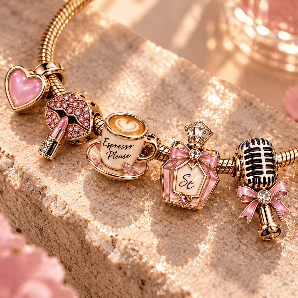 SBCP Gold Charm Bracelet Set TTN