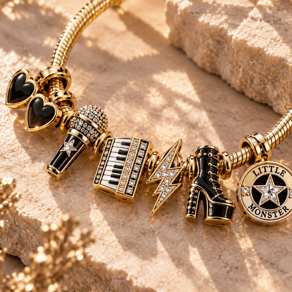 LDGG Gold Charm Bracelet Set TTN