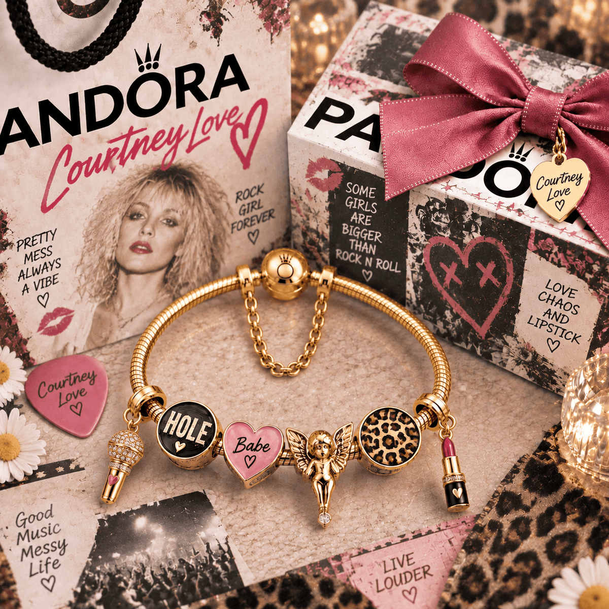 CTL Gold Charm Bracelet Set PTT