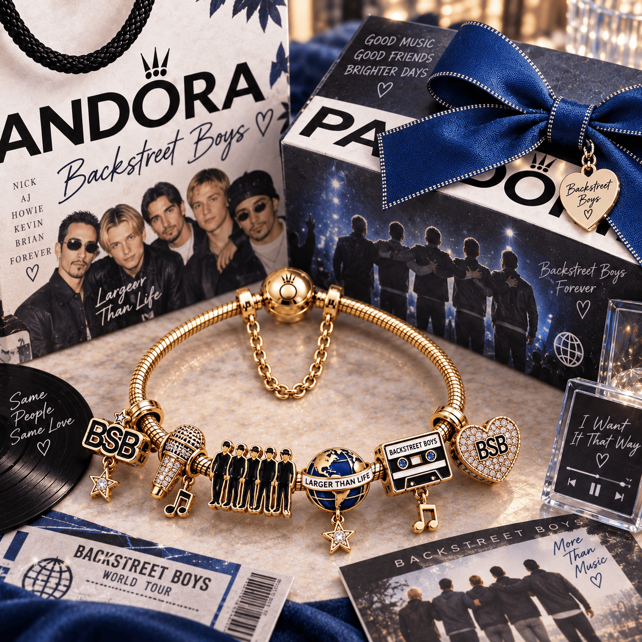 BSBS Gold Charm Bracelet Set PTT