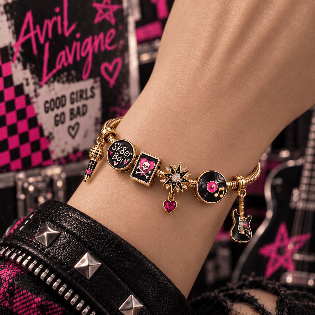 AVLV Gold Charm Bracelet Set PTT