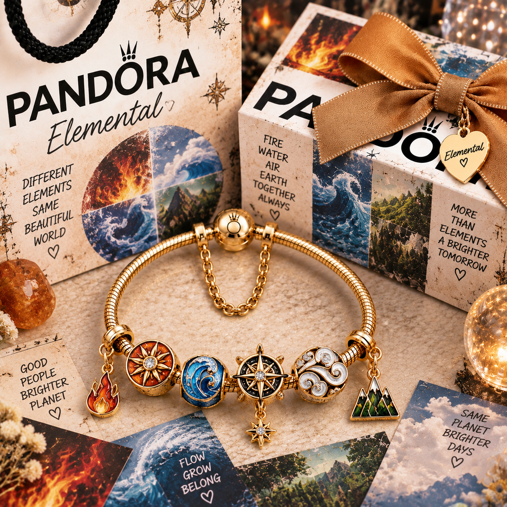 ELE Gold Charm Bracelet Set PTT