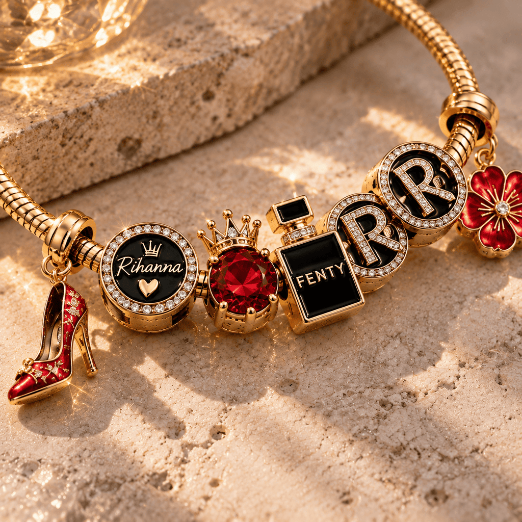 RHN Gold Charm Bracelet Set PTT