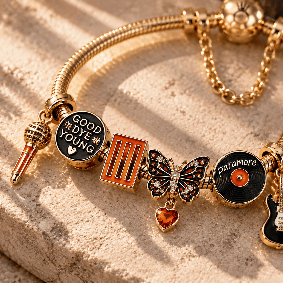 PRM Gold Charm Bracelet Set PTT