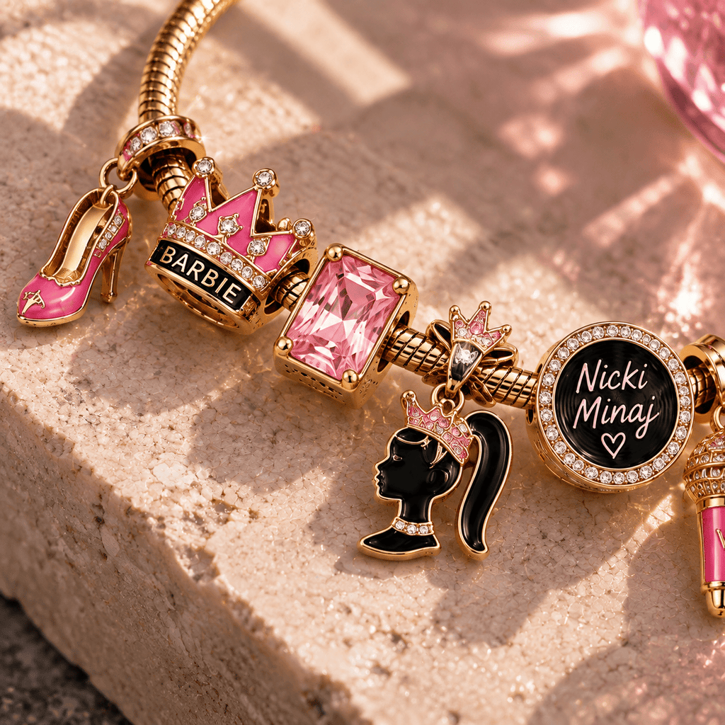 NKM Gold Charm Bracelet Set PTT