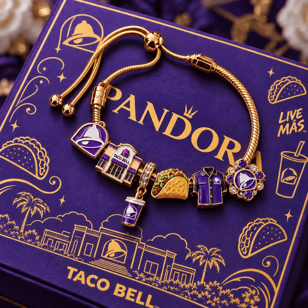 TCBL Gold Charm Bracelet Set TTN