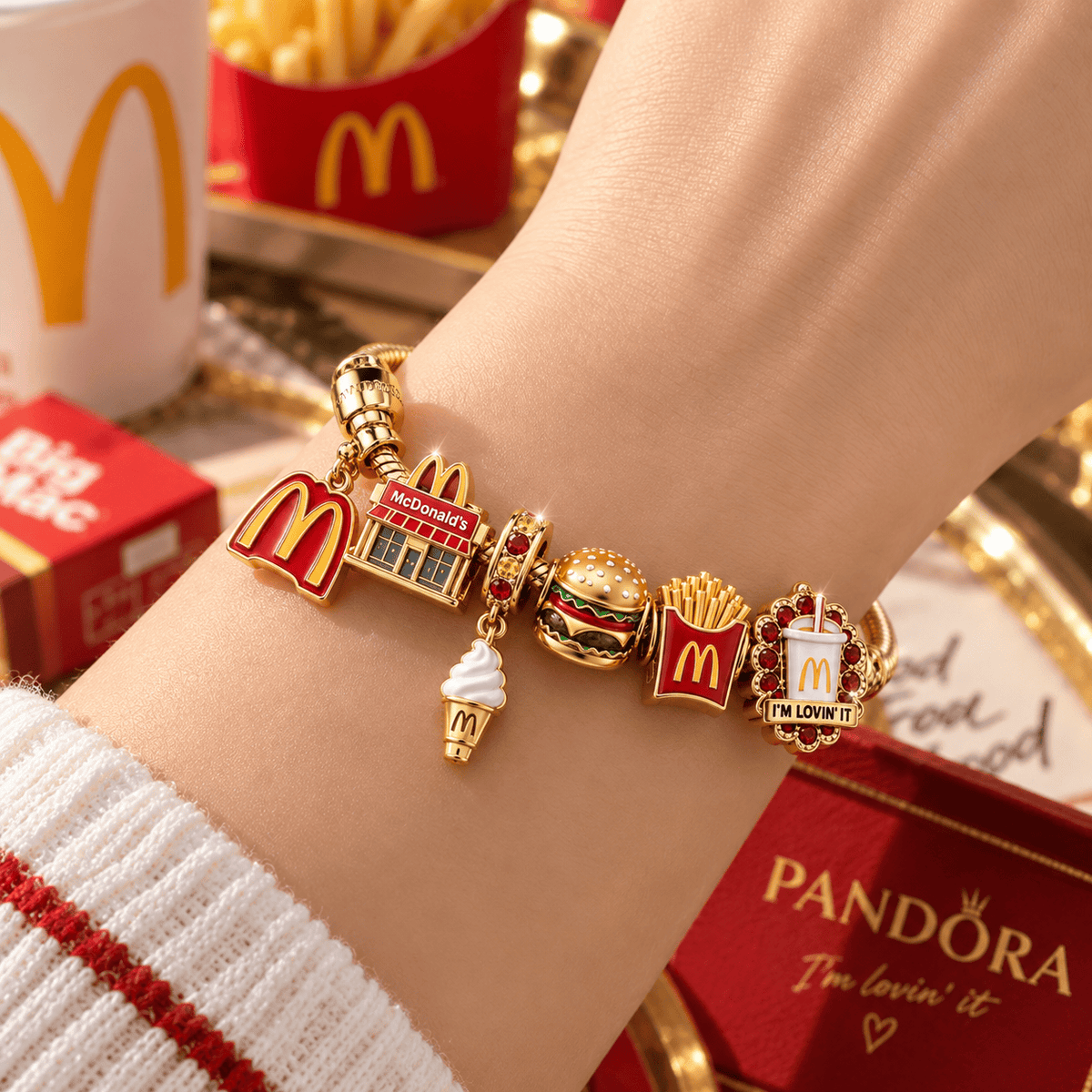 MDN Gold Charm Bracelet Set TTN