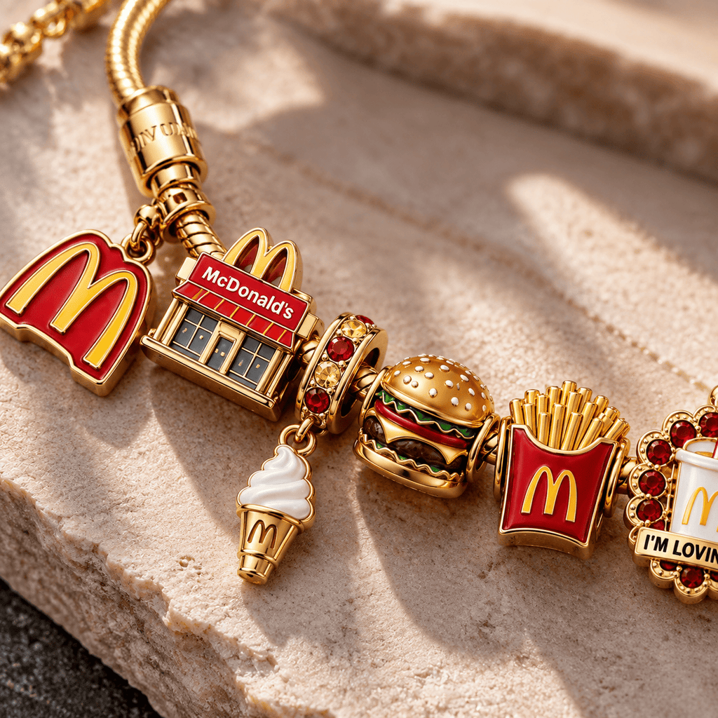 MDN Gold Charm Bracelet Set TTN