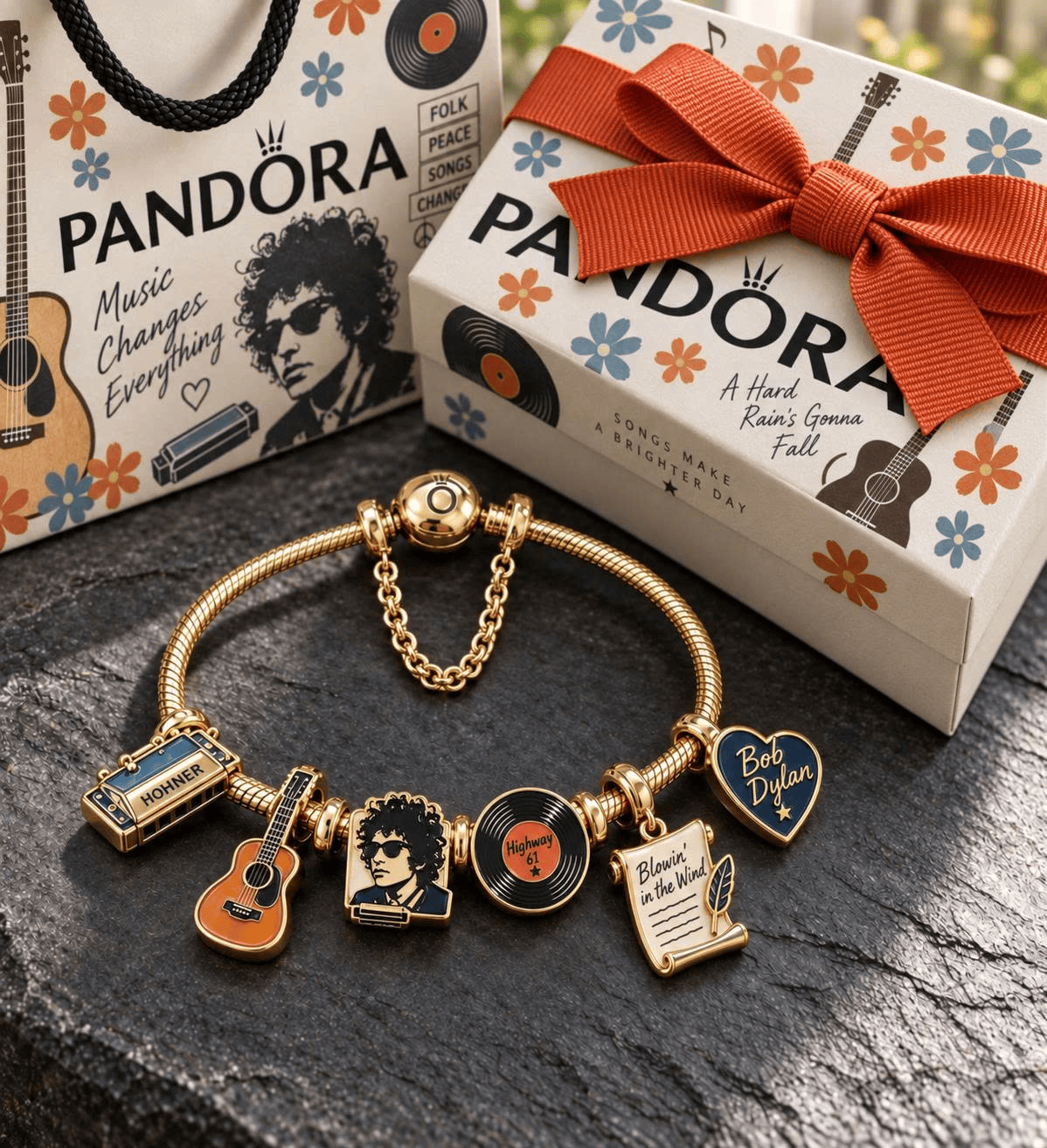 BDL Gold Charm Bracelet Set TTN