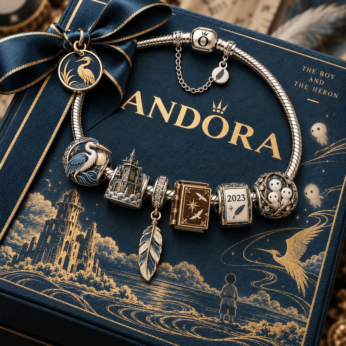 BNHR Sliver Charm Bracelet Set VTH